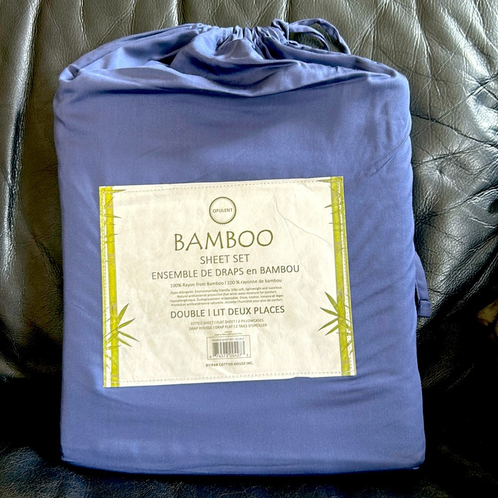NAVY  Bamboo Sheet Set size DOUBLE